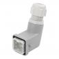 Preview: Industriesteckverbinder - Stecker gewinkelt 5 Polig 10A - Metall